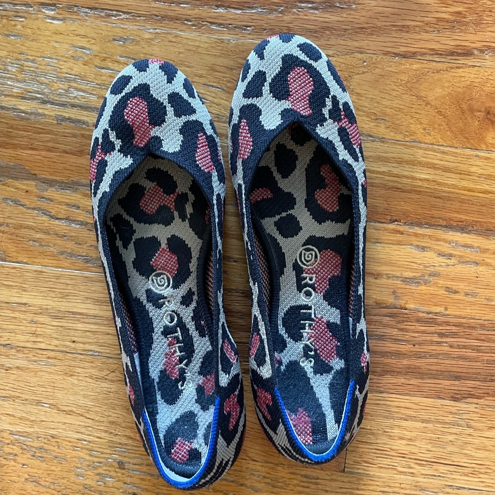 Rothy’s Red Cat Leopard Flats